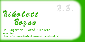 nikolett bozso business card