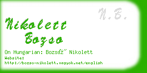 nikolett bozso business card